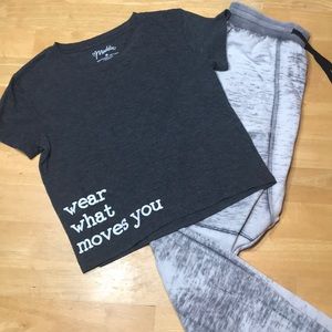 Bundle! Youth L harem pants/Jr. S crop tee!